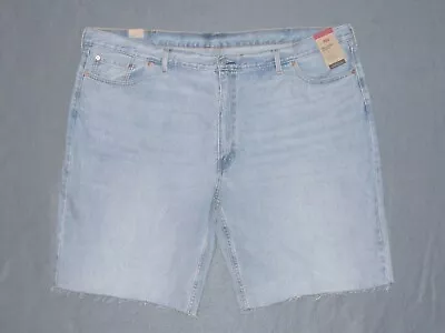 NWT Men’s Big + Tall Lt Blue Levi's 469 Loose Fit Cut Off Shorts - U Pick Size • $23.95