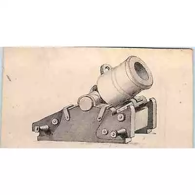 1880s French Wood Engraving Mortar Cannon Franco-Prussian War 2.5x5  TJ1-1 • $8.50