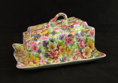 £79.99 • Buy James Kent Du Barry Chintz Pattern Covered Cheese Dish Longton Backstamp. (1/7)
