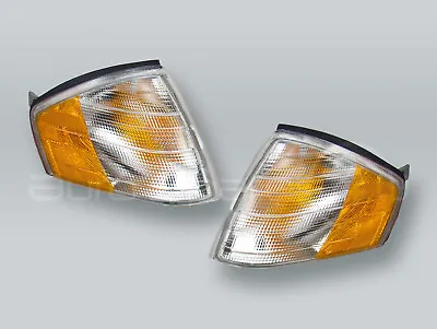 TYC Clear/Amber Corner Lights Parking Lamps PAIR Fits 1990-2002 MB SL-Class R129 • $83.90