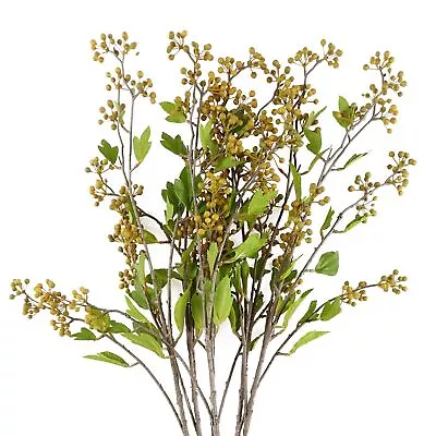 Artificial Foliage Yellow Berry Stem 90cm Pack Of 6 • £23.99