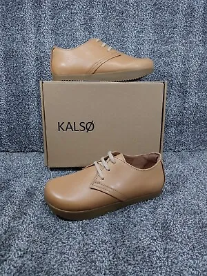 👞 New Kalso Earth Shoe Faroe Lokah Womens Tan Leather Sz 9 / 40 Lotus VTG Style • $186.99