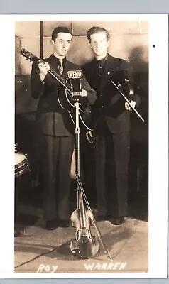 GUITAR & COUNTRY FIDDLE Radio Wfmd Frederick Md Real Photo Postcard Rppc • $16.65