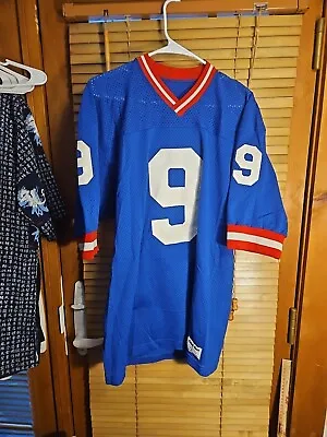 Vintage Original 80s Sand Knit New York Giants #9 Football Jersey Men's Large • $25