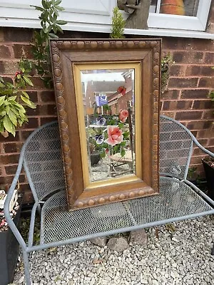£46 • Buy Victorian Oak Etched Mirror
