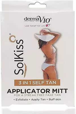 DermaVio - SolKiss - 3 In 1 Self Tan - Applicator Mitt • £4.95