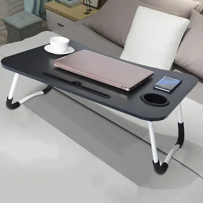 Foldable Laptop Desk Tray For Bed Portable Sofa Laptop Table • £7.99