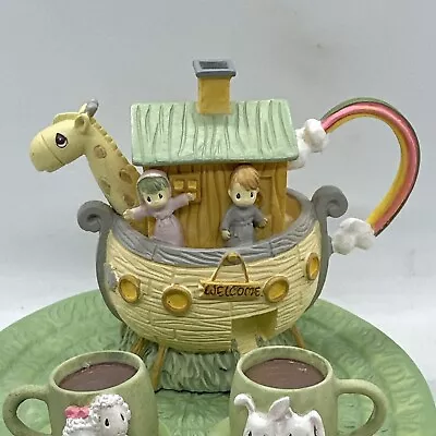 VTG Precious Moments “Noah’s Ark” Mini Tea Set #270121 1996 Rainbow Pigs Sheep • $14.99