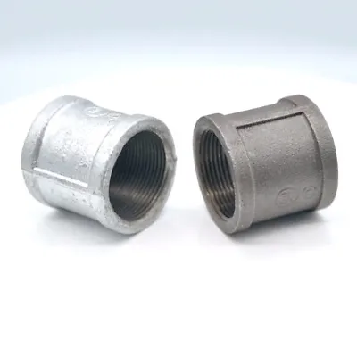 Galvanized / Black Malleable Cast Iron Sockets/Couplings PIPE FITTINGS 1/2 -2   • £4.05