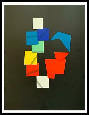 $99 • Buy Yaacov AGAM  - Composition Couleur Sur Fond Noir, Original Lithograph, 1978