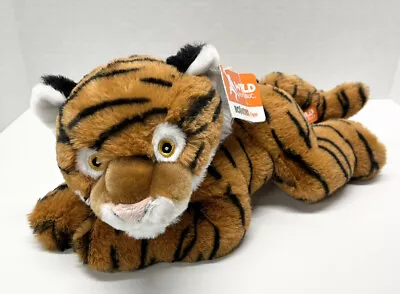 Wild Republic Tiger 12  Plush Stuffed Animal With Tags Orange Black • $8.99