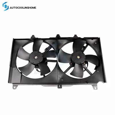 Radiator Condenser Cooling Fan Assembly For 04-06 Nissan 350Z 03-07 Infiniti G35 • $73.66