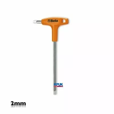 Beta Tools T Bar 2.0mm Allen Key 96T Orange Handle Brand New OTK Kart Parts UK • £8.80