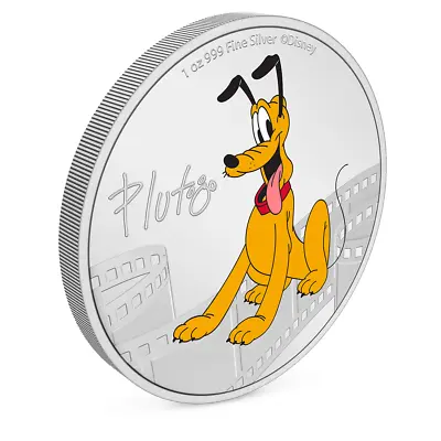 2023 Niue Disney Mickey And Friends Pluto 1oz Silver Colorized Proof Coin • $87.30