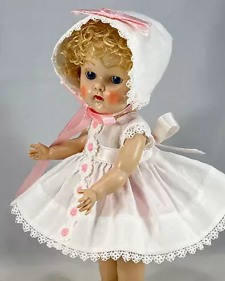 VINTAGE Vogue GINNY White Dress With Bonnet +Bloomers (No Doll) • $27