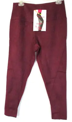 Women With Control Leggings Faux Suede PS Cabernet Pull On A371178 Women YD9 • $20.99