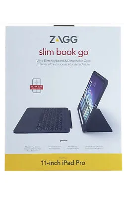 $43 • Buy Zagg Case For Ipad Pro 11 In 3rd Gen 2018 Slim Book Go Keyboard Folio 103302317 
