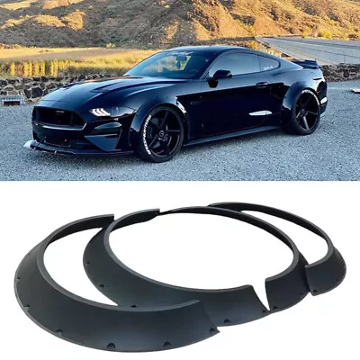 For Ford Mustang 4PCS Fender Flares Wide Body Kit Wheel Arches Protector Cover • $99.11