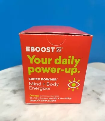 ✅🔥EBOOST Super Powder Orange - 20  5.9g Packets (BOX) - Mind & Body Energizer • $9.95