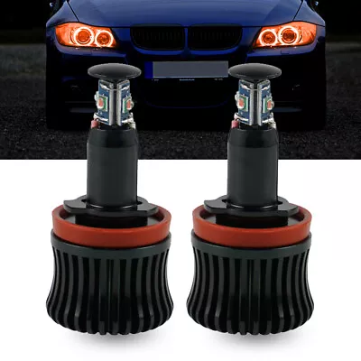 Red H8 LED Angel Eyes Halo Ring Lights Bulbs For BMW 1 3 5 7 X Series Error Free • $30.39