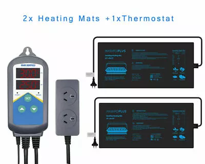 $27.19 • Buy Inkbird Temperature Controller Thermostat + Seedling Heat Mat Greenhouse Reptile