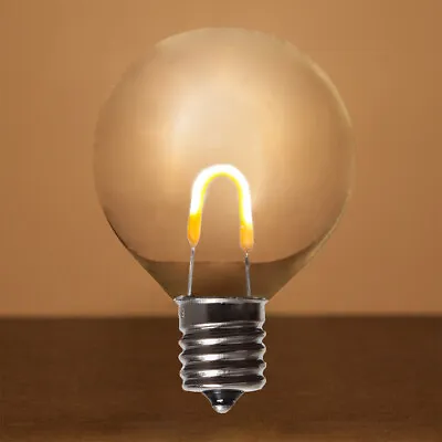 G50 Shatterproof LED Visible Filament Edison Patio Globe Light Bulbs E17 5 Pack • $18.95