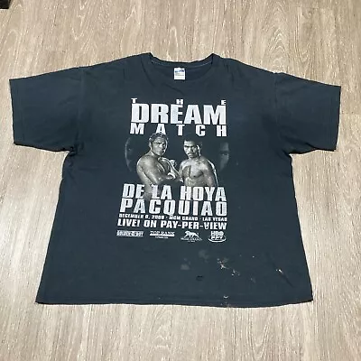 Pacquiao Shirt XL Vintage 00s Y2k Manny Oscar De La Hoya Dream Match Boxing Tee • $34.98