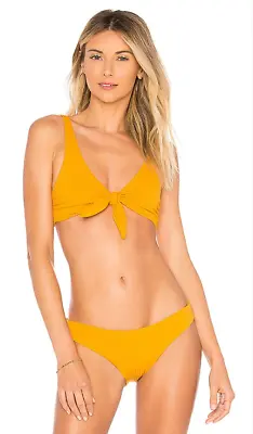 MARA HOFFMAN Rio Bikini Ribbed Tie Front Swimsuit Bathing Suit Size S $300 • $49.99
