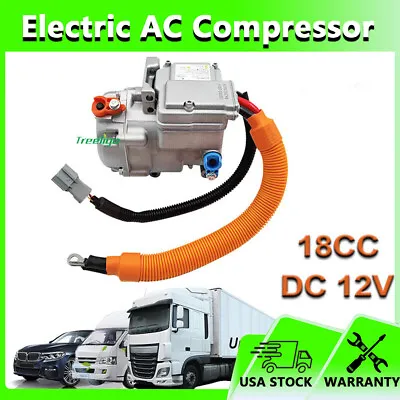 $545 • Buy 12V Electric AC Compressor For Auto A/C Air Conditioning Car Truck Bus Boat 18CC