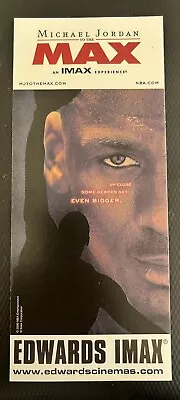 Michael Jordan To The Max NBA Basketball IMAX Movie MJ Flyer Card Ad Promo 9x4 • $14.99