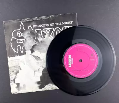 Saxon • Princess Of The Night • UK Press 7  45-RPM Single Record HEAVY METAL VG+ • $9.99