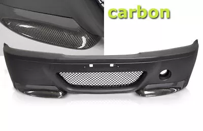 CSL M3 Style Look Front Bumper With Carbon Fiber Flaps For BMW E46 All Models • $549.69