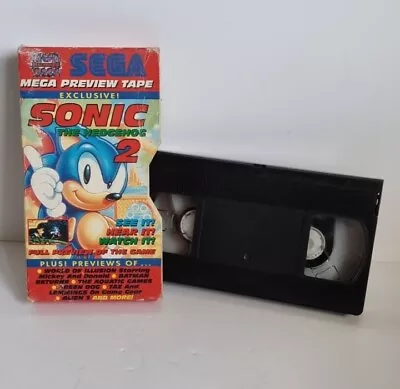 Mean Machines Sega - Sonic The Hedgehog 2 - MEGA PREVIEW TAPE VHS • £19.99