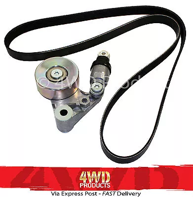 Drive Belt Tensioner/Pulley&Belt SET-for Nissan Navara D22 3.0TDi ZD30 (01-06)   • $79