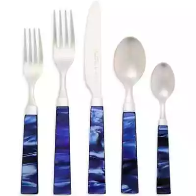 Vietri Laurel Five-Piece Place Setting Flatware Blue Made In Italy • $49.99