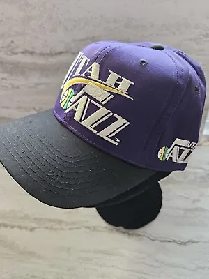 Vtg Utah Jazz NBA Snapback Hat Spellout Cap 80s 90s NBA  • $35