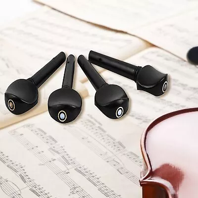 Ebony 4/4 Violin String Tunning Pegs Parts Replacement Instrument 4PCS • $11.39