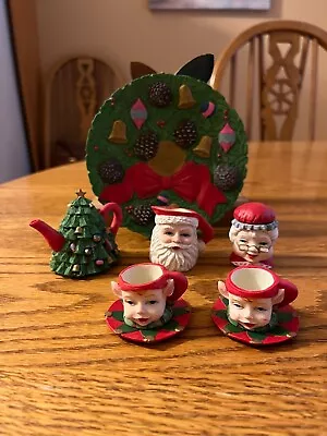 Chadwick Miller Christmas Mini Miniature Tea Set - Santa -Elf -Holiday Decor New • $17