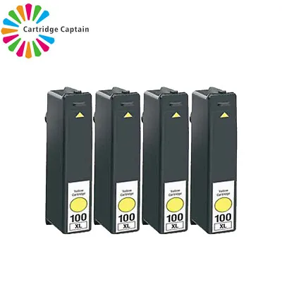 4 Yellow Ink For Lexmark 100 Impact S300 S301 S302 S305 S308 S508 S408 S405 • £4.69