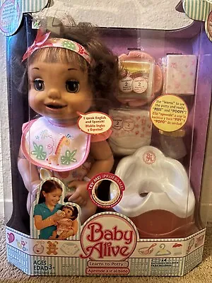 Baby Alive Hasbro 2006 New brown Hair comes With Food  Pamper And Toilet. • $1500