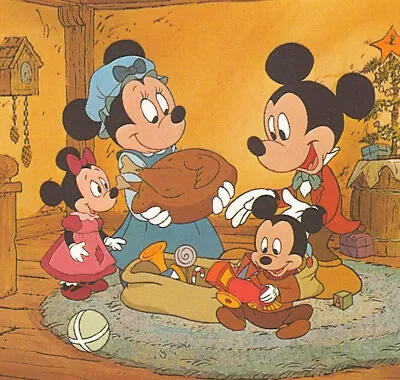 Vintage Disney Productions Cast Christmas Card 1983 Mickeys Christmas Carol • £48.65