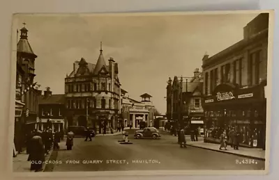 Old Cross From Quarry Street Hamilton Lanarkshire Real Photo Postcard • £7