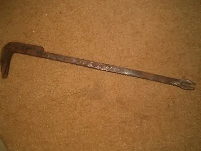 Vintage Pry Bar Nail Puller Lever Wrecking Bar 14  Drop Forged Steel Japan • $10.95