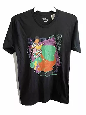 Disney Steamboat Willie Pete Retro Psychedelic Adult Small Size Black T-Shirt • $19.99