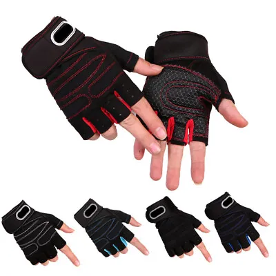 Non-slip Half Finger Gloves Hiking Climbing Biker Driving Work Short Fingerless • $11.69