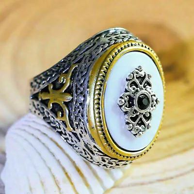 Gorgeous 925 Silver Plated Rings Men Women Creative Wedding Jewelry Gift Sz 6-13 • $1.94