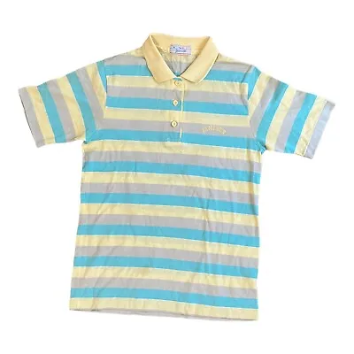 VTG 60s 70s Jantzen Women’s XS Cotton Polyester Golf Polo Stripped Preppy Shirt • $16.99