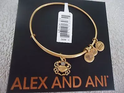 $24.59 • Buy ALEX And ANI CRAB II Rafaelian Gold Bangle New W/ Tag Card & Box