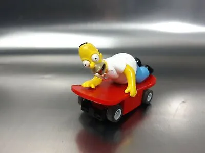 Micro Scalextric Slot Car Homer Simpson Skateboard Working 1:64 Free Shipping • £10.50