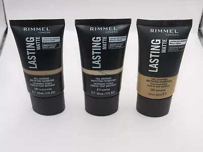 Rimmel Lasting Matte Full Coverage Foundation - Choose Your Shade • £5.49